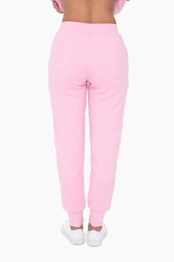 Quilted High-Waisted Jogger Pants
