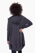 Longline Hooded Cardigan With Pockets