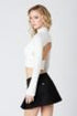 Turtle Neck With Open Back Cut Out Top