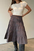 Tiered Low Rise Midi Skirt