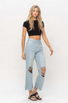90'S Vintage High Rise Crop Flare Jeans