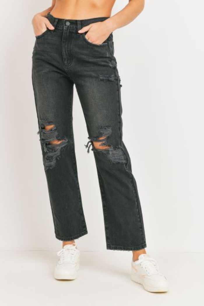 High Rise Boyfriend Jeans