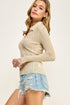 Ribbed Knit Polo Sweater