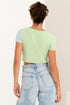 Colorblock Cropped Cardigan