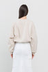 Soft V-Neck Cropped Sweatshirt