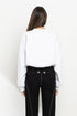 Soft V-Neck Cropped Sweatshirt