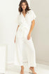 Belted Wide Leg Jumpsuit