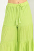 Tassel-Embellished Tiered Pants