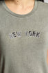New York Embroidery Wash Tee