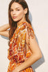 Cinched Shoulder Printed Romper