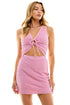 Cutout Textured Mini Dress