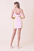 Satin Lace Cowl Neck Dress